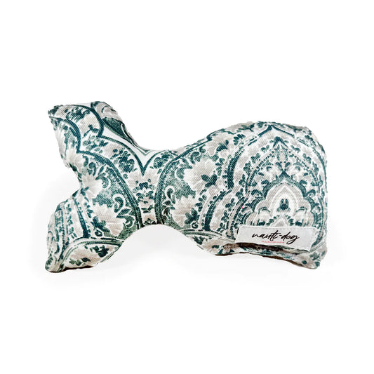 Morocco Jade Damask Woven Stuffed Squeaker Wubby Dog Toy